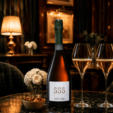 Voirin Jumel champagne 555 blanc de blancs dans un salon